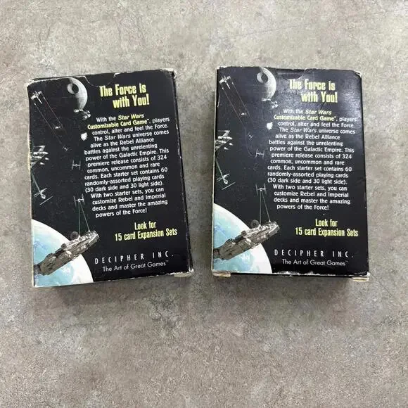 2 Decks Star Wars Premiere Limited Edition 60 Card Starter Set Opened Box 1995 + - Picture 10 of 15